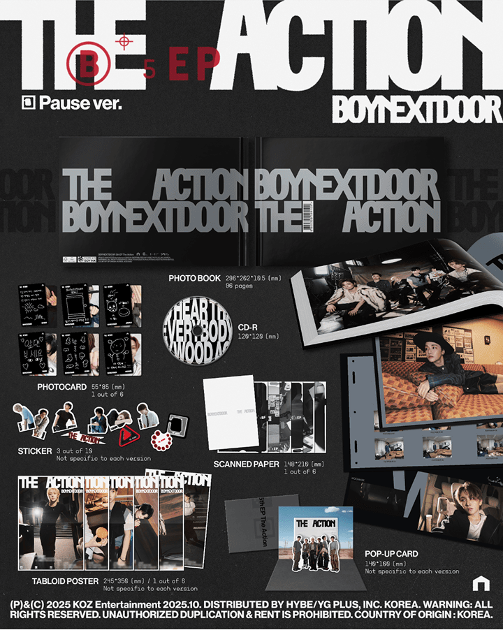 BOYNEXTDOOR-The Action 5th EP Album  Pause Ver SEOULSTATIONberlin kpop