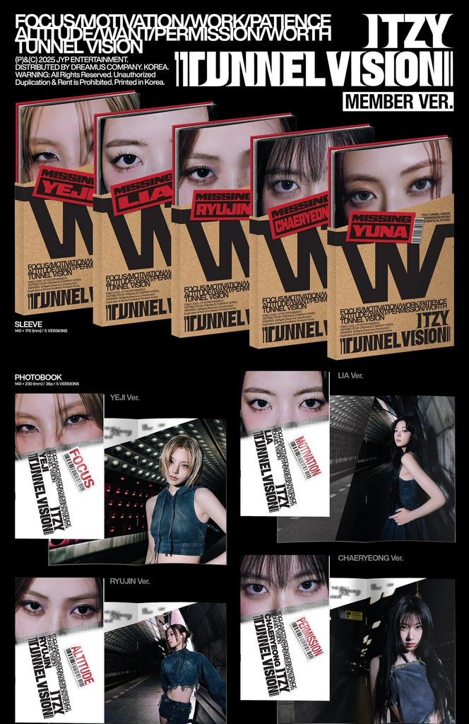 ITZY TUNNEL VISION Member Version SEOULSTATION berlin Lieferumfang Kpop Album