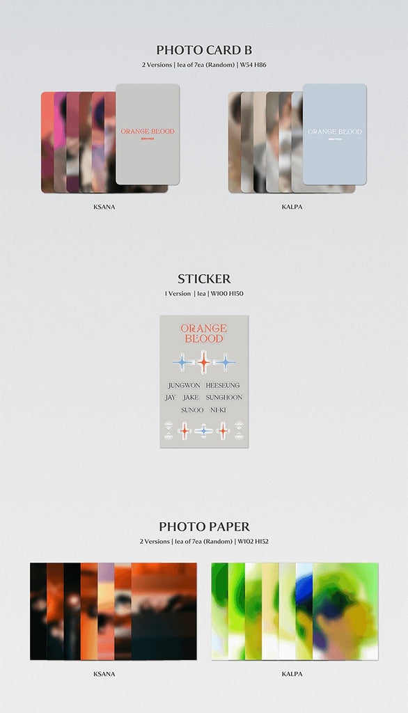 SEOULSTATION berlin Enhypen Orange Blood Photobook version packshot photocards