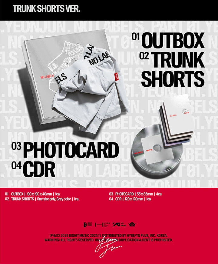 Yeonjun No Labels Part 01 Trunk Shorts Album Packshot SEOULSTATION berlin