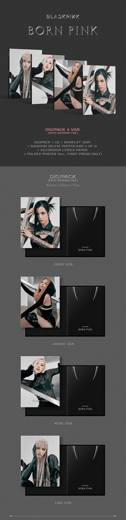 SEOULSTATION berlin Blackpink Born Pink Digipack Version Jisoo Jennie Rose Lisa