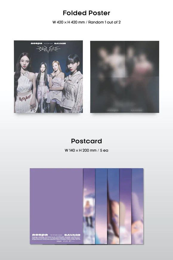 SEOULSTATION_berlin_aespa_Savage_Synk dive digipack postcard
